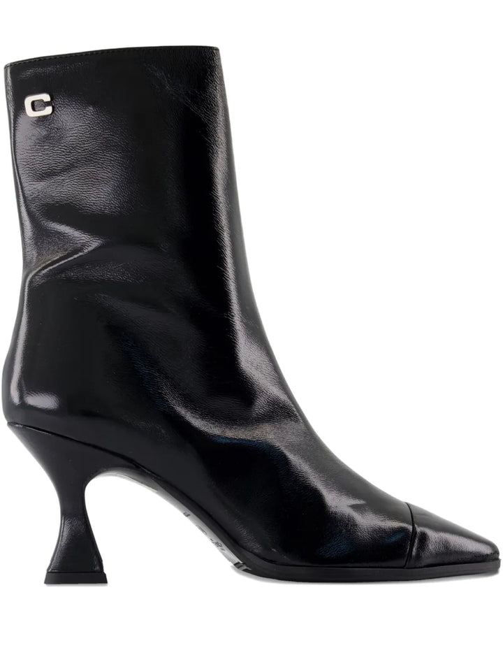 cap-toe leather boots