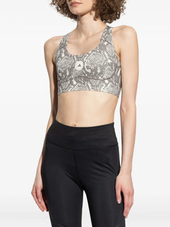 racer-back snake-print sports bra
