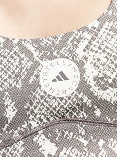 racer-back snake-print sports bra