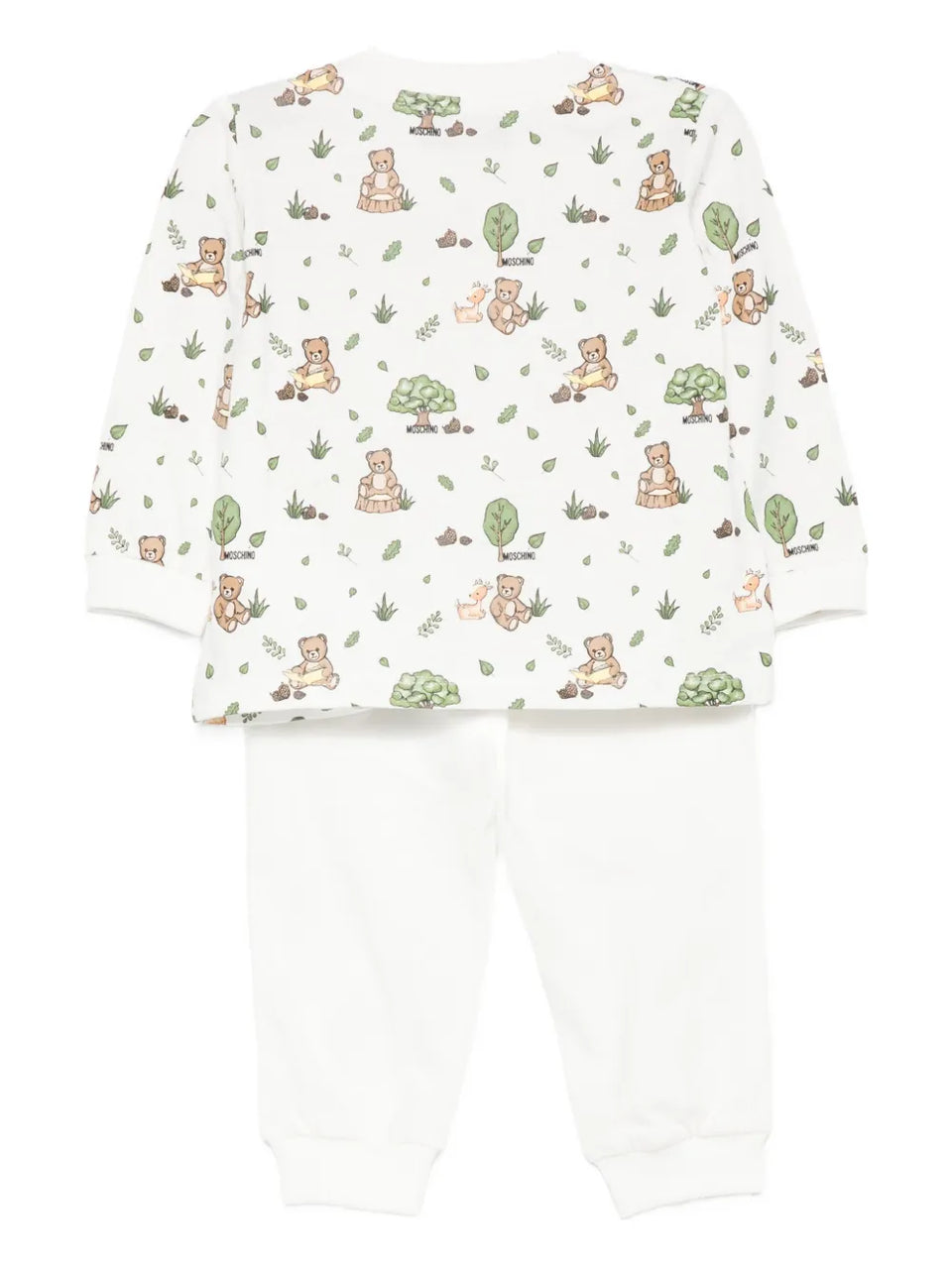 bear-print trousers set