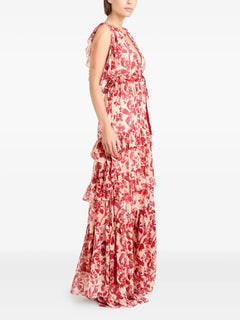 Omelia floral ruffled maxi dress