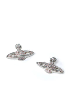 orb motif bas-relief earrings