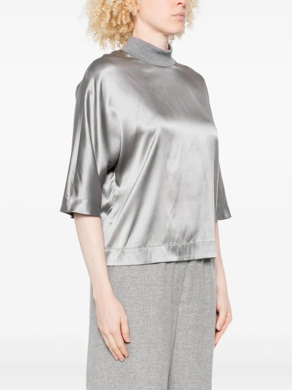 mock-neck T-Shirt