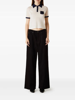short-sleeve pocket polo top