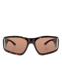 tortoiseshell shield sunglasses
