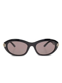oval-frame logo sunglasses