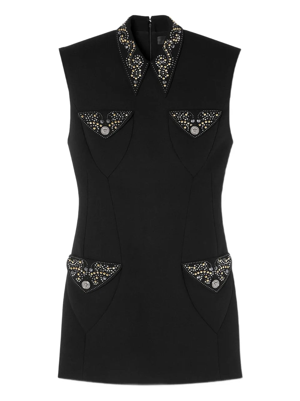 embellished wool mini dress