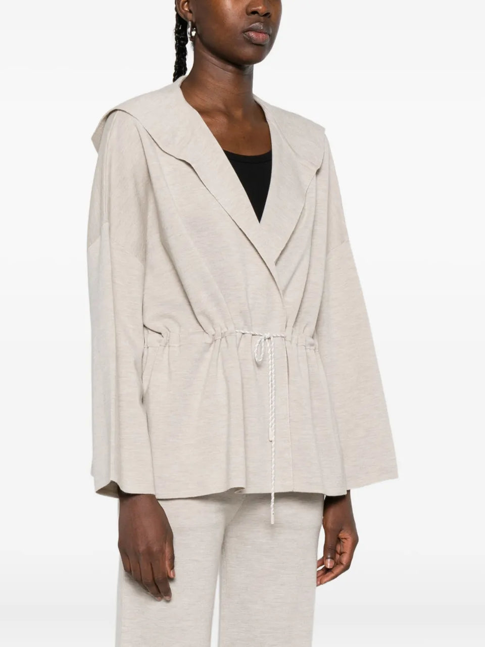 hooded wool jacket