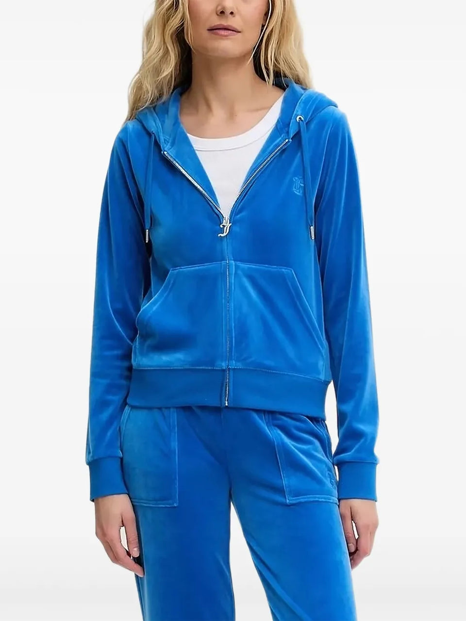 logo-embroidered zip-up Hoodie