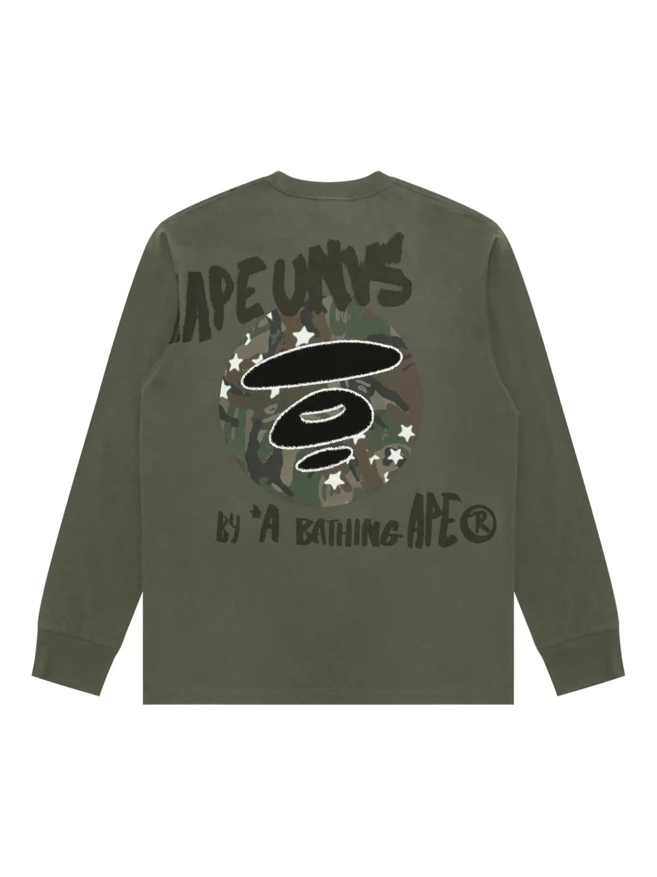 star camouflage long-sleeved sweatshirt