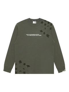 star camouflage long-sleeved sweatshirt