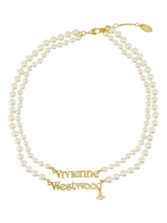 pearl double-strand necklace