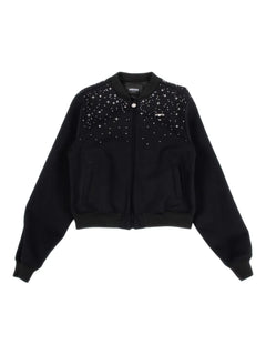 stars-embellishment bomber jacket
