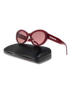 oval-frame tortoiseshell sunglasses