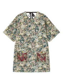 floral-print pocket mini dress