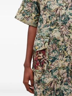 floral-print pocket mini dress