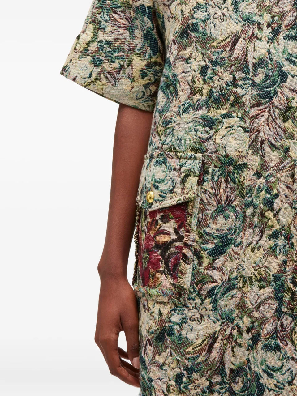 floral-print pocket mini dress