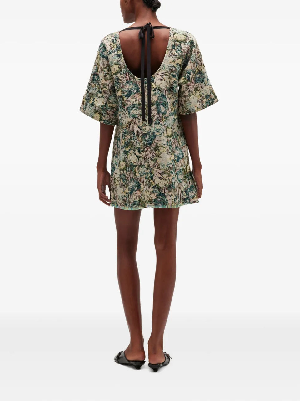 floral-print pocket mini dress