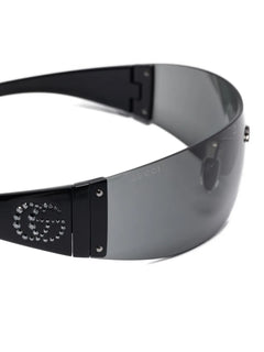 crystal-embellished shield sunglasses