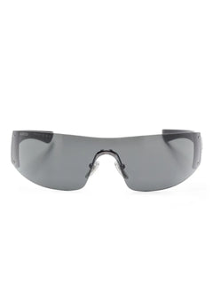 crystal-embellished shield sunglasses