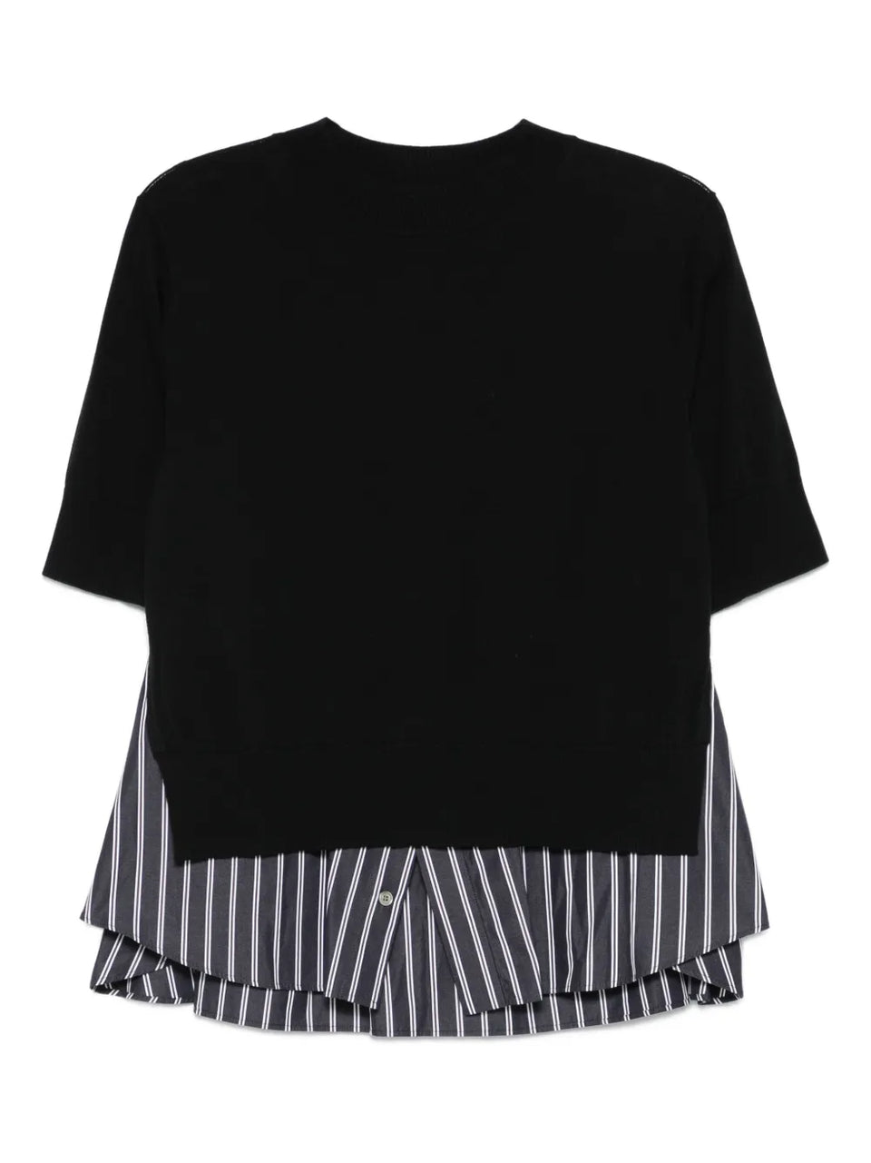 layered striped knit top