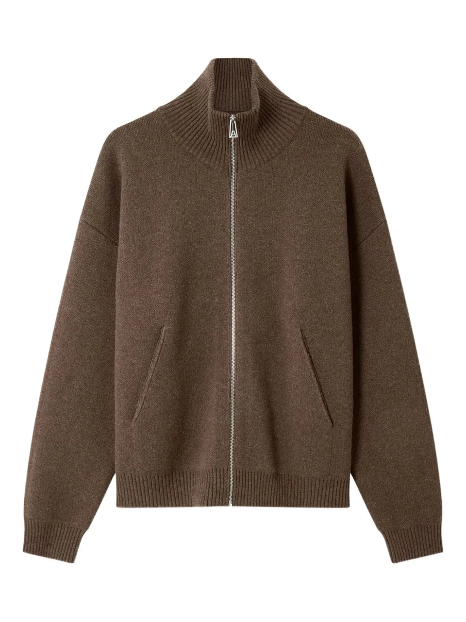 Core zipped high-neck cardigan
