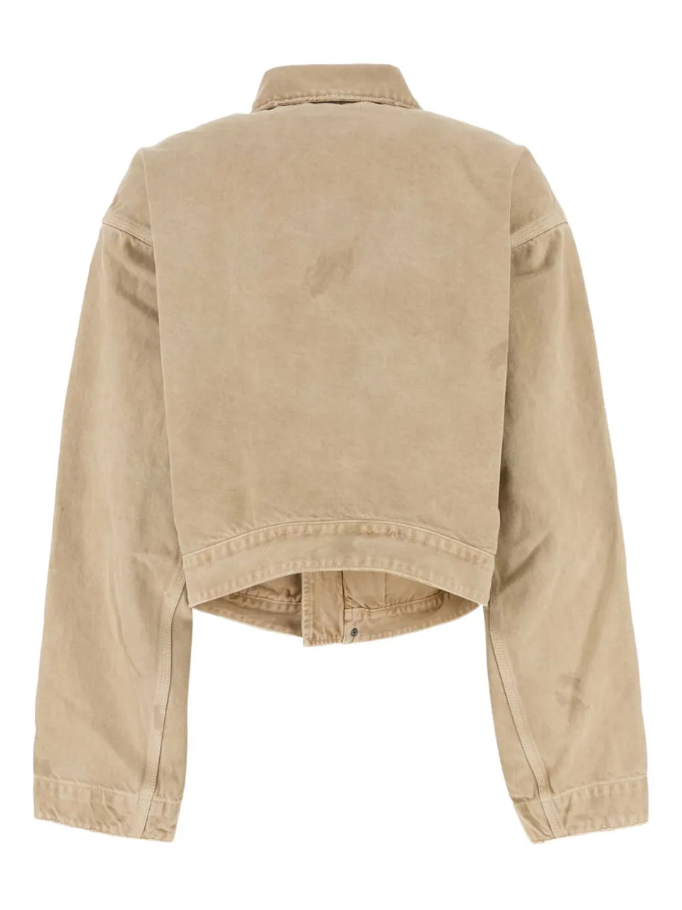 zipped-pocket long-sleeves denim jacket