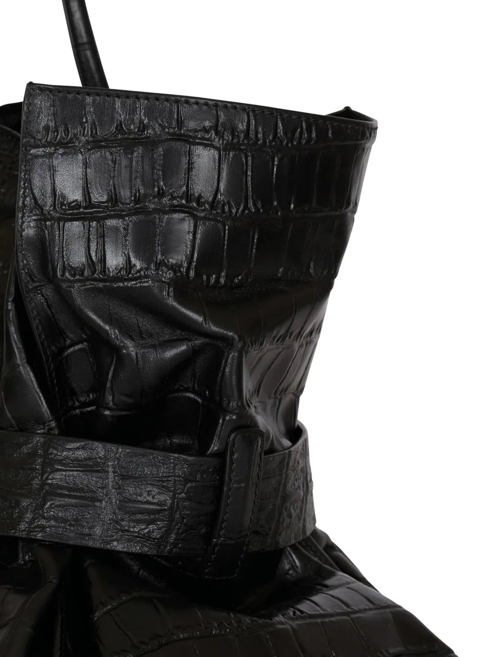XL Anthem embossed-crocodile buckle tote bag