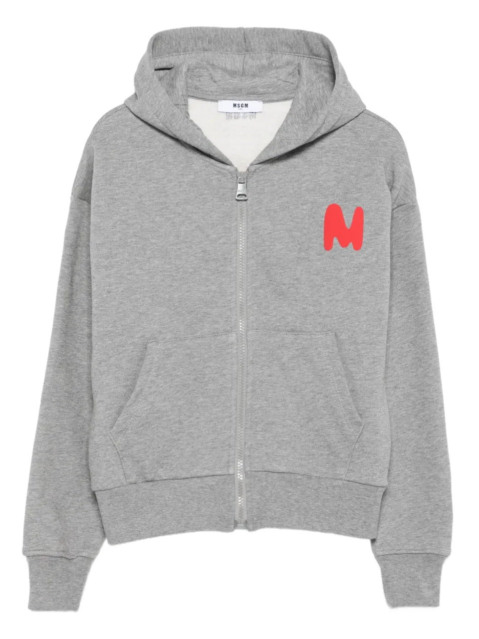 logo-embroidered zip-up Hoodie