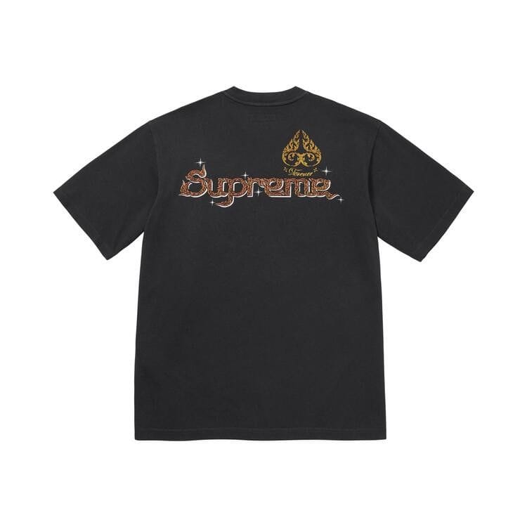 Supreme Peacock Shorts-Sleeve Top Black