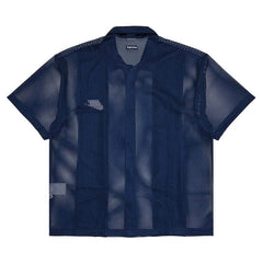 Supreme x Nike Mesh Shorts-Sleeve Shirt Navy