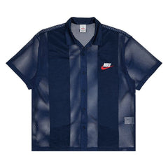 Supreme x Nike Mesh Shorts-Sleeve Shirt Navy
