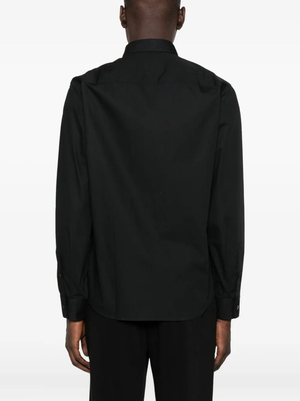 logo-plaque cotton shirt