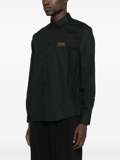 logo-plaque cotton shirt