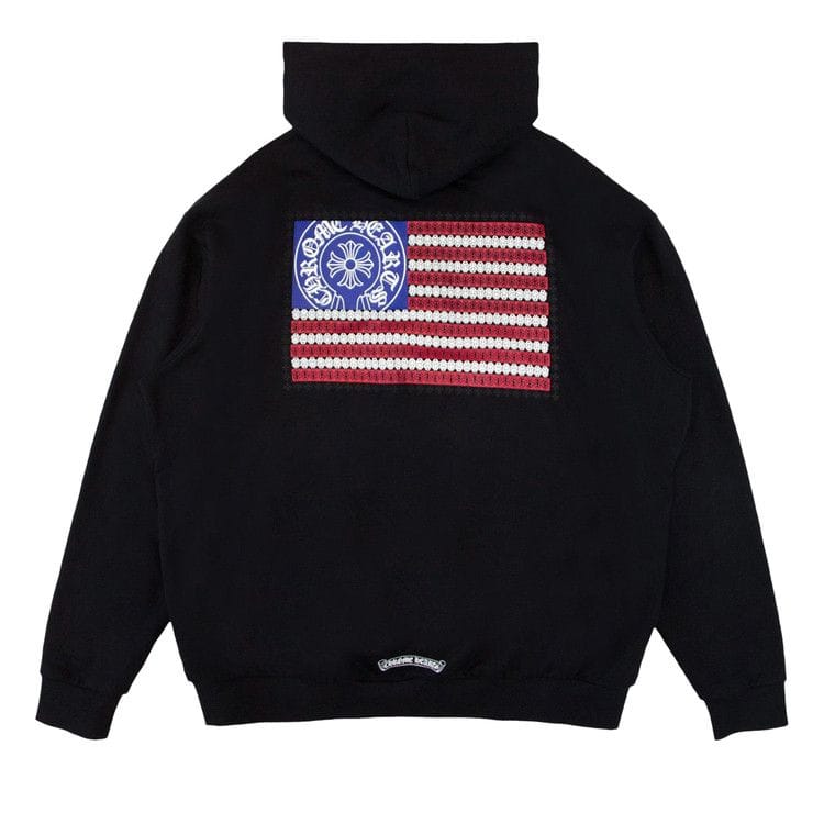 Chrome Hearts American Flag Horseshoe Hoodie Black/White/Multicolor