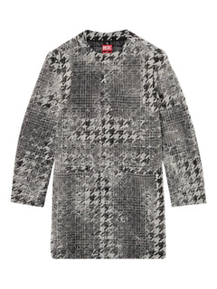 jacquard denim coat