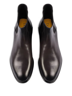 elastic-panel leather chelsea boots