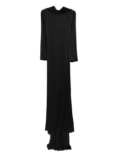 cowl-neck high-low maxi dress
