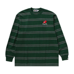 BAPE Ape Heart Hoop Long-Sleeve T-Shirt Green