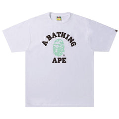 BAPE Text Code Camo College T-Shirt White