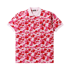 BAPE ABC Camo One Point Polo Pink