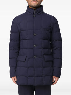 double-front quilted puffer jacket