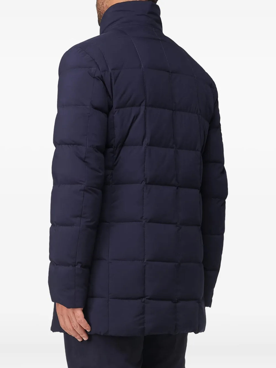 double-front quilted puffer jacket
