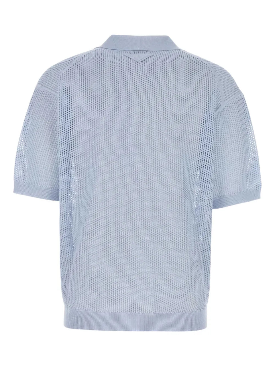 mesh-knit polo shirt