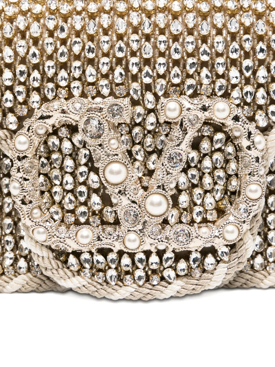 Locò crystal-embellished top-handle bag