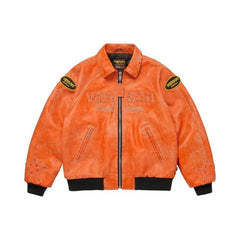Supreme x Vanson Leathers x B.B. Simon Jacket Orange