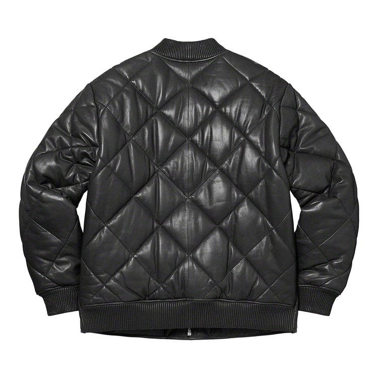 Supreme Quilted Leather Work Jacket Black