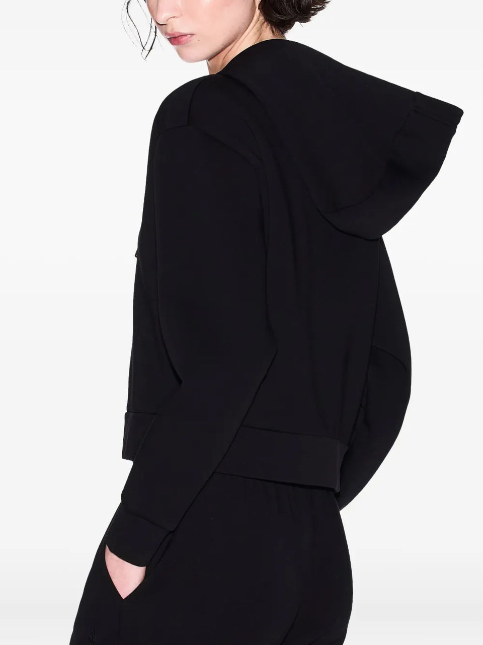 zip-up hooded jacket