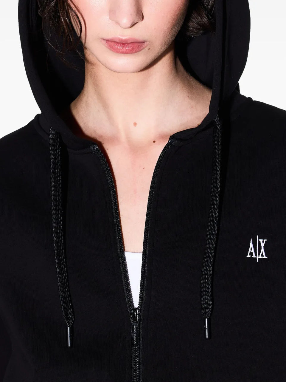 zip-up hooded jacket