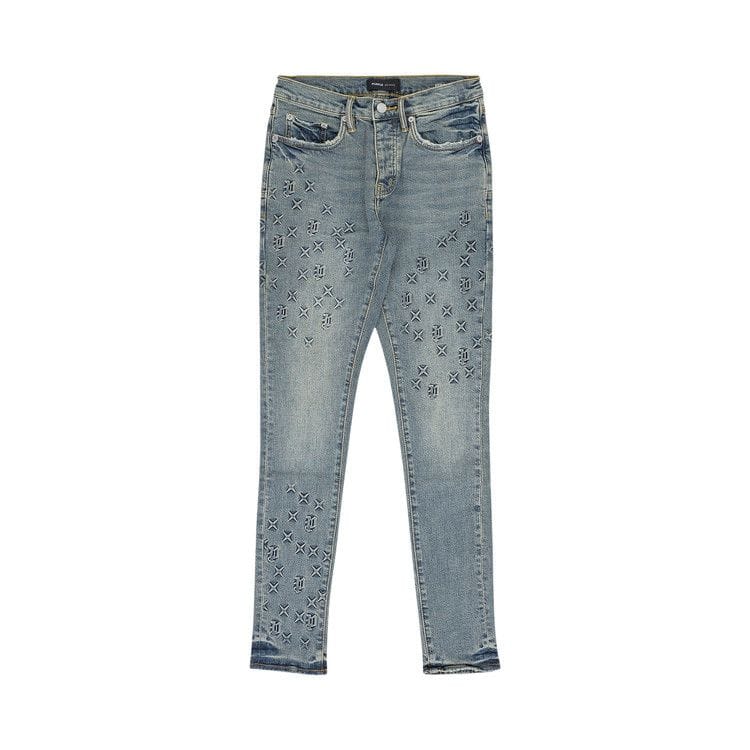 PURPLE BRAND Embossed P001 Denim Blue